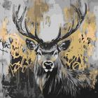 Ideyka, malowanie po numerach, złoty jeleń metal, 40-40 cm
