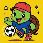 Ideyka, malowanie po numerach, Żółwik gra w piłkę nożną