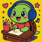 Ideyka, malowanie po numerach, Żółwik rysuje, 25-25 cm