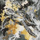 Ideyka, mozaika diamentowa, Złoty żółw, 40-40 cm