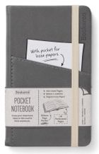 If, Bookaroo, Journal, notatnik, pocket A6, szary, 1 szt.