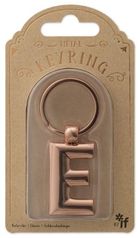 If, metalowy brelok do kluczy, litera E Keyring
