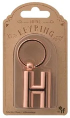 If, metalowy brelok do kluczy, litera H Keyring