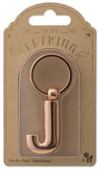 If, metalowy brelok do kluczy, litera J Keyring