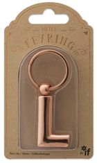 If, metalowy brelok do kluczy, litera L Keyring