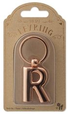 If, metalowy brelok do kluczy, litera R Keyring