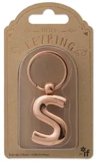 If, metalowy brelok do kluczy, litera S Keyring
