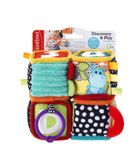 Infantino, miękkie pluszowe kostki sensoryczne