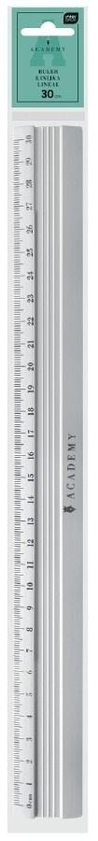 Interdruk, Academy, linijka aluminiowa, 30 cm