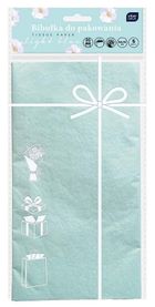 Interdruk, bibułka do pakowania, jasnoniebieska, 50-70 cm