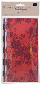 Interdruk, koperty podarunkowe, złote, 22-11 cm, 5 szt.