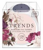 Interdruk, naklejki na taśmie, okrągłe, flowers