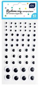 Interdruk, oczy ruchome samoprzylepne, 62 szt.