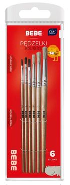 Interdruk, pędzelki drewniane, 6 szt.