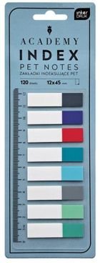 Interdruk, Pet Notes, zakładki indeksujące z linijką, Academy, 120 szt.