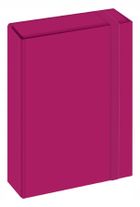 Interdruk, teczka z gumką A4, fuksja, 1 szt.