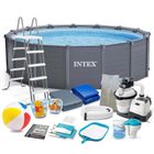 Intex, basen ogrodowy panelowy, 478-124 cm, zestaw 18w1
