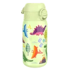 ION8, Dinozaury, stalowy bidon z ustnikiem, zielony, 400 ml