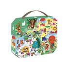 Janod, 4 pory roku, puzzle w walizce, 36 elementów