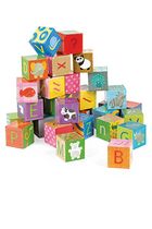 Janod, Alfabet, klocki puzzle 6w1