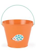 Janod, Mały ogrodnik, metalowe wiaderko, pomarańczowe