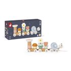 Janod, Sweet Cocoon, Ślimak, magnetyczny pociąg z klockami i grzechotką do ciągnięcia