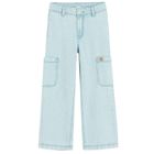 Jasnoniebieskie jeansy wide leg z regulacją Cool Club