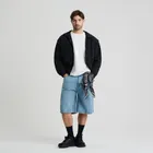 Jeansowe bermudy unisex z regulacją NOWEAR