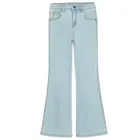 Jeansowe spodnie z regulacją o kroju flare Cool Club