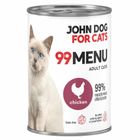 John Dog, 99 menu, dorosły, kurczak, karma mokra dla kota, 400g