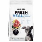John Dog, Puppy, Fresh Veal, królik, karma sucha dla psa, 3 kg