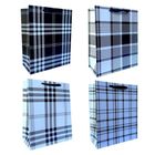 Ju-piter, torebka prezentowa, rozmiar L, czarno-biała krata, 1 szt.