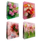 Ju-piter, torebka prezentowa, rozmiar M, Tulipany metal, 1 szt.