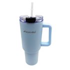Kamille, stalowy kubek termiczny, termos, 1200 ml, z rączką i słomką