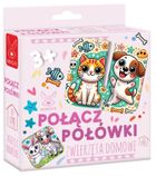 Kangur, Połącz połówki, Zwierzęta domowe, puzzle, 12 elementów