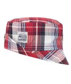 Kapelusz chłopięcy, czerwony, kratka, Döll