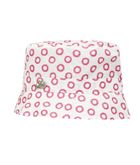 Kapelusz dziewczęcy, biały, różowe wzory, Döll