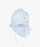 Kapelusz dziewczęcy safari, wiązany, niebieski, Iltom