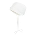 Kapelusz dziewczęcy, wiązany, lniany, biały, Döll