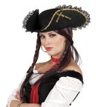 Kapelusz z koronką, piratka, kapitanka