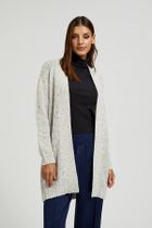 Kardigan damski, beżowy, Moodo