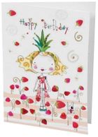 Karnet B6 + koperta, urodziny, dziewczynka, truskawki