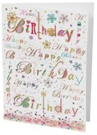 Karnet B6 + koperta, urodziny, zote napisy