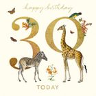 Karnet, kwadrat z kopertą, Urodziny 30