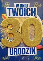 Karnet Urodziny 30, męskie