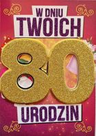 Karnet urodziny, 80 damskie