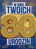 Karnet urodziny, 80 męskie