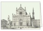 Karnet z kopertą, Firenze Basilica S, Croce