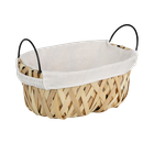 Kesper, koszyk na pieczywo z drewniana plecionką, 25-17 cm