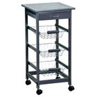 Kesper, mobilny barek kuchenny z szufladą i koszami, 36-77 cm